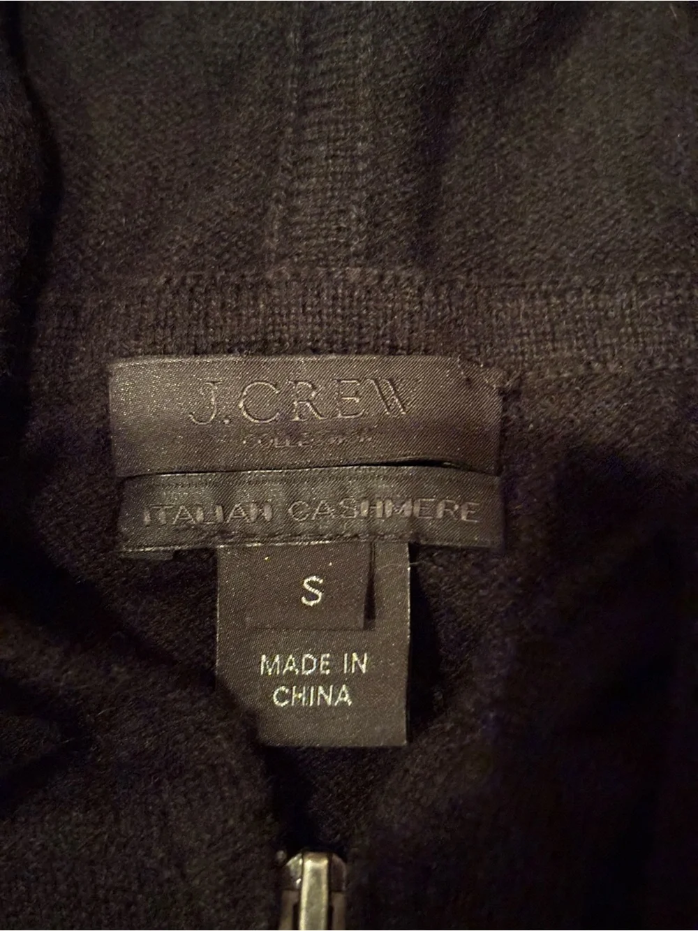 J. Crew 100% Cashmere Zip Up